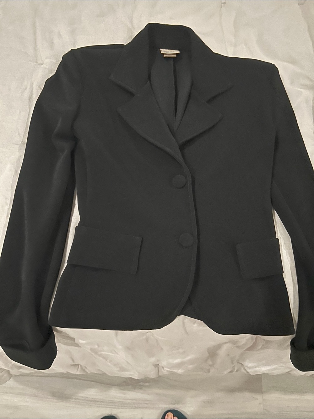Moda International Classic Black Women's Blazer Jacket & Skirt Set